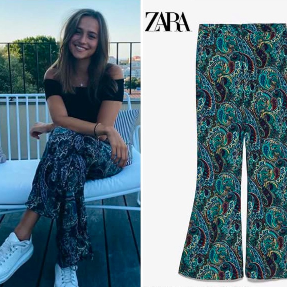 Zara Paisley Trousers Size L - Picture 8 of 17
